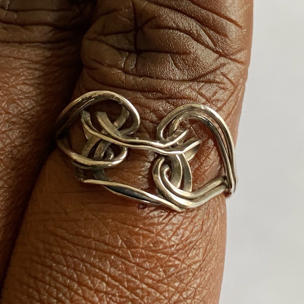 Vintage Artisan Sterling Silver Ring Size 8.5